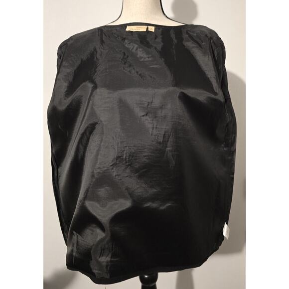 Choices Black Art to Wear Lined Kimono Jacket Silver Velvet Embroidered Dressy M - Picture 10 of 11